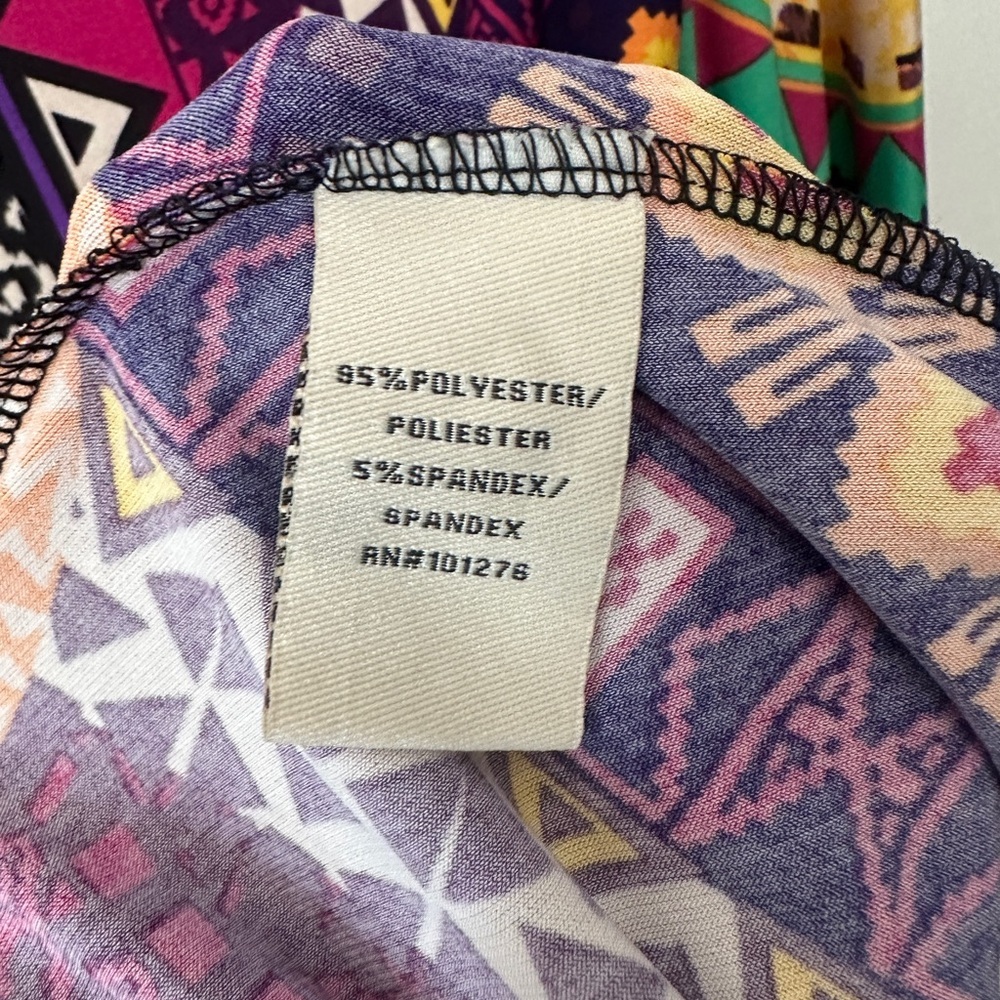 ECI Vibrant Geometric Print Dress Long Sleeve Casual Chic Size 6 - Picture 7 of 7